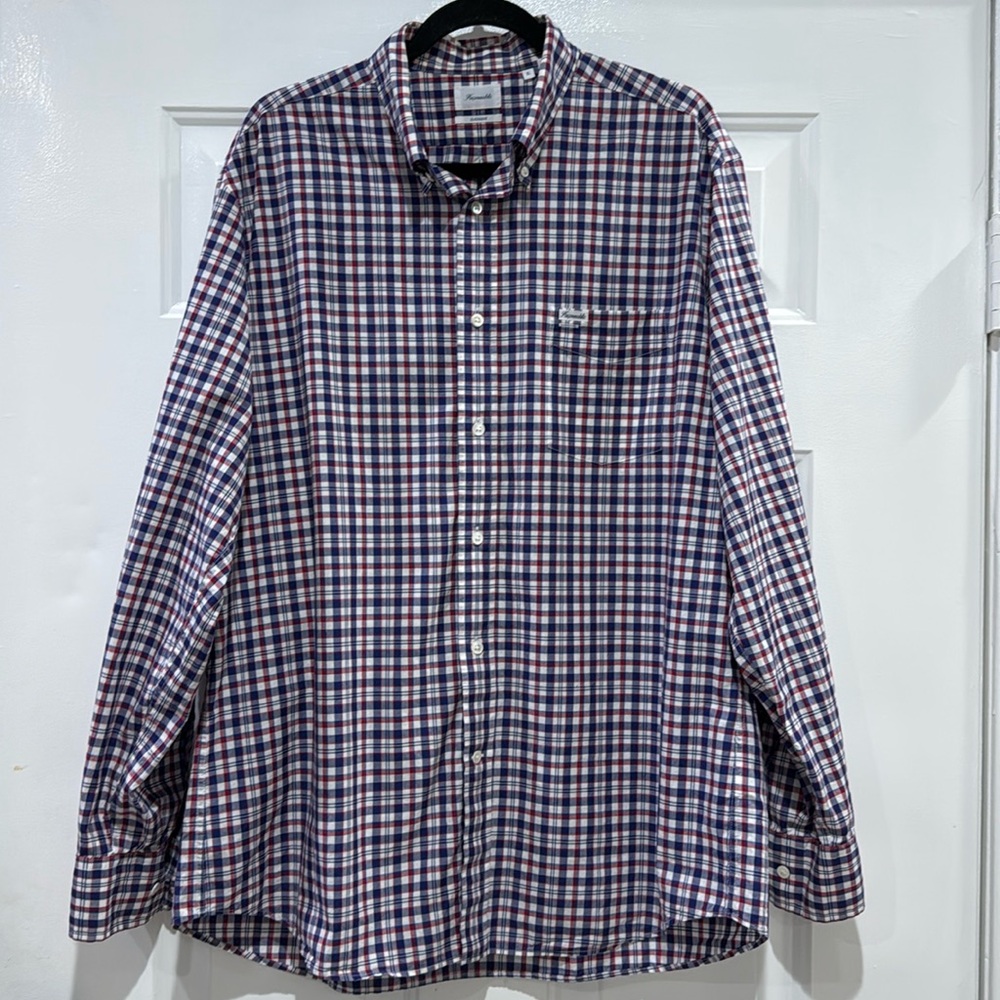 Faconnable Classique Men's Plaid Long Sleeve Button Down Shirt Size XL